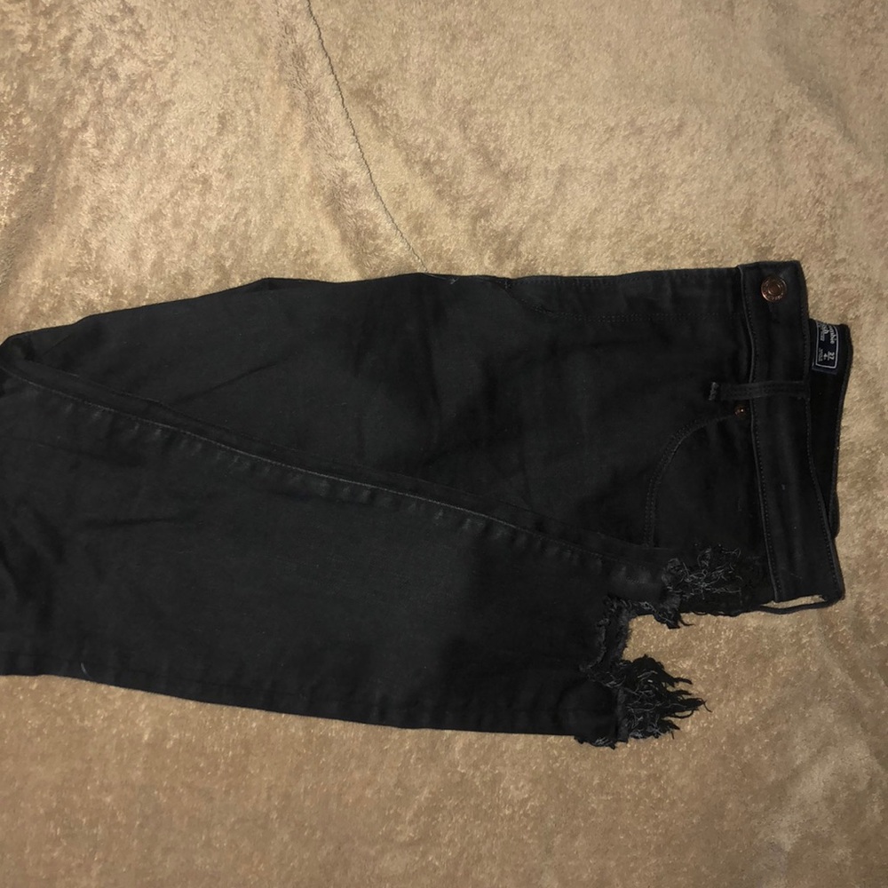 Abercrombie chewed hem jeans